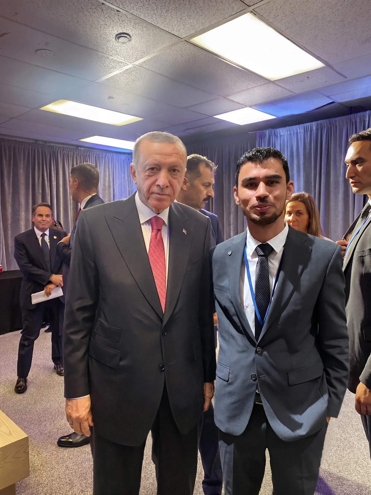 محمد العمار مع الرئيس التركي اردغان